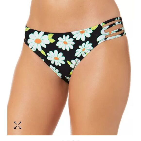 SALT + COVE Juniors' Daisy Dance Strappy Underwire Push-Up Bikini Set Size M - Picture 4 of 12